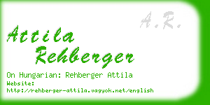 attila rehberger business card